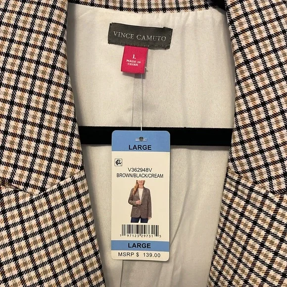 Vince Camuto checked blazer - Picture 2 of 6